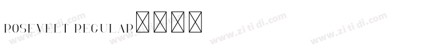 RoseVelt regular字体转换